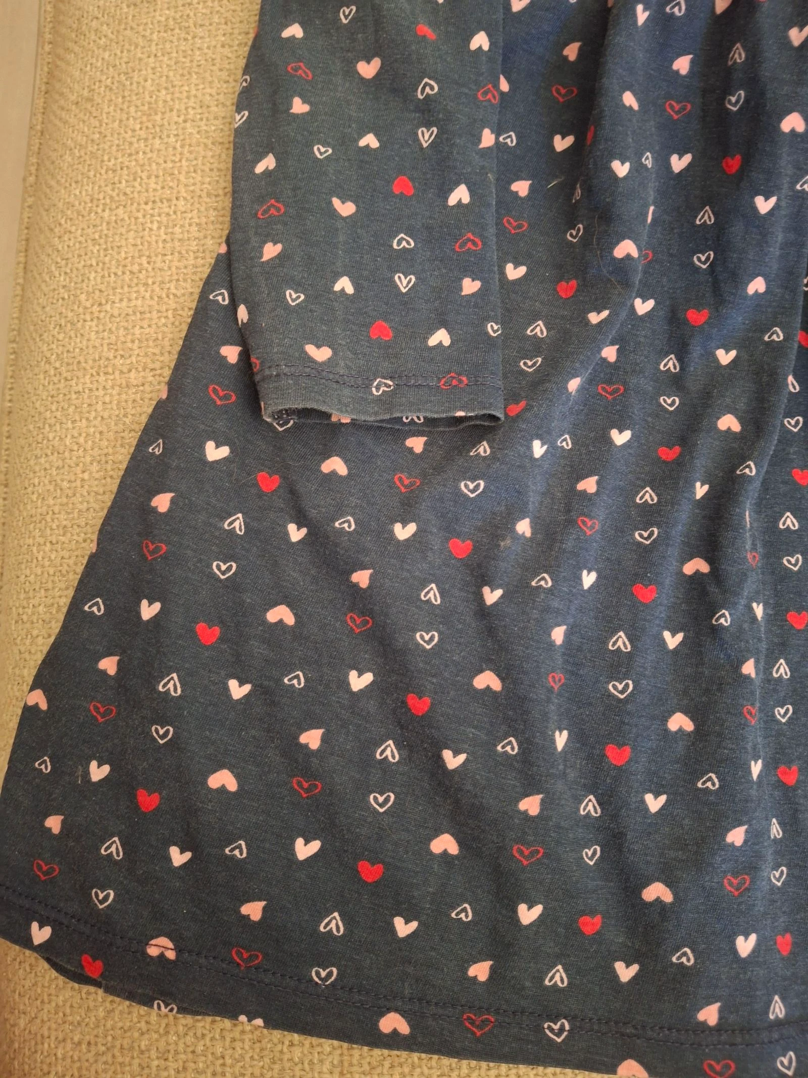 Lili Marelle navy blue long-sleeved dress with heart print size 6 years – photo 6